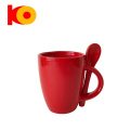 Großhandel hohe Qualität 11oz Simple Office Sublimation Keramic Cup mit Löffel